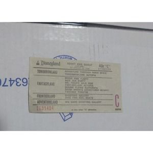 1973 Disneyland Adult C Adult Ticket Coupon Ride Admission 100 YEARS WONDER